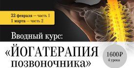 Курс по йогатерапии позвоночника 22 февраля и 1 марта, Санкт-Петербург